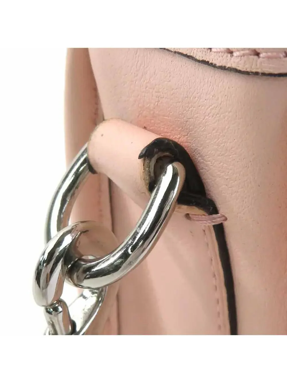 Auth Coach Shoulder Bag Pink/Silver #340643C11B